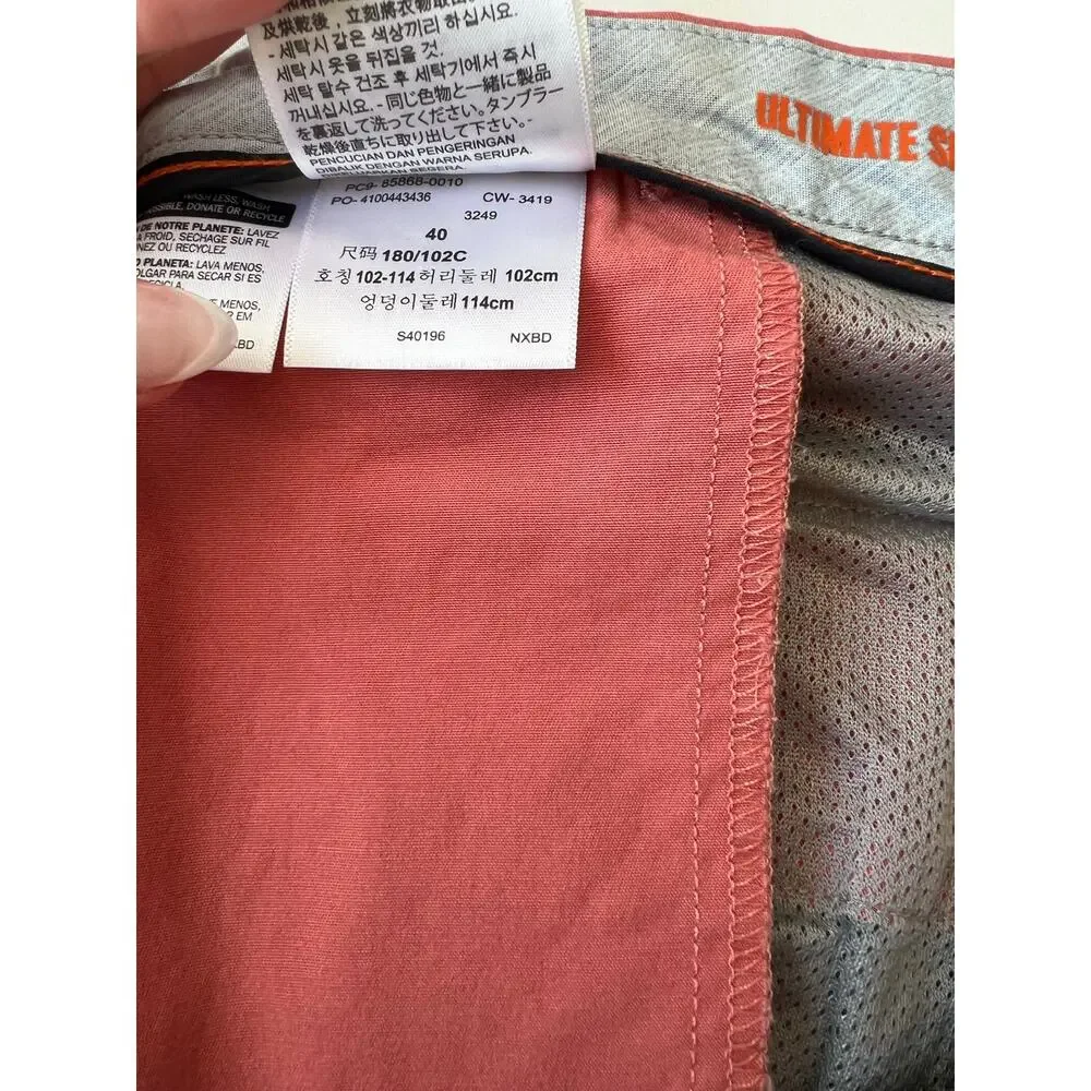Dockers Straight Flat Front Salmon Khaki Chinos Ultimate Shorts Size 40 JL